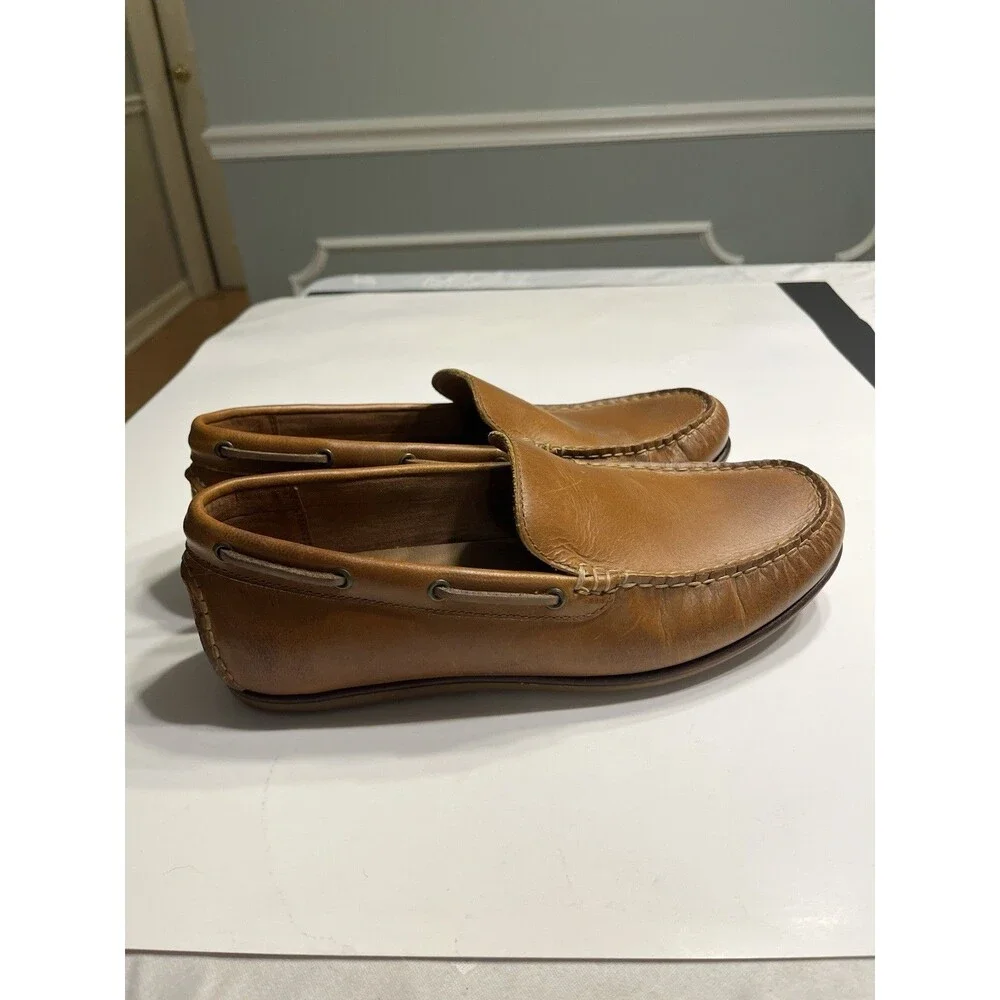Frye Tan Brown Leather Loafers Men’s Sz 9